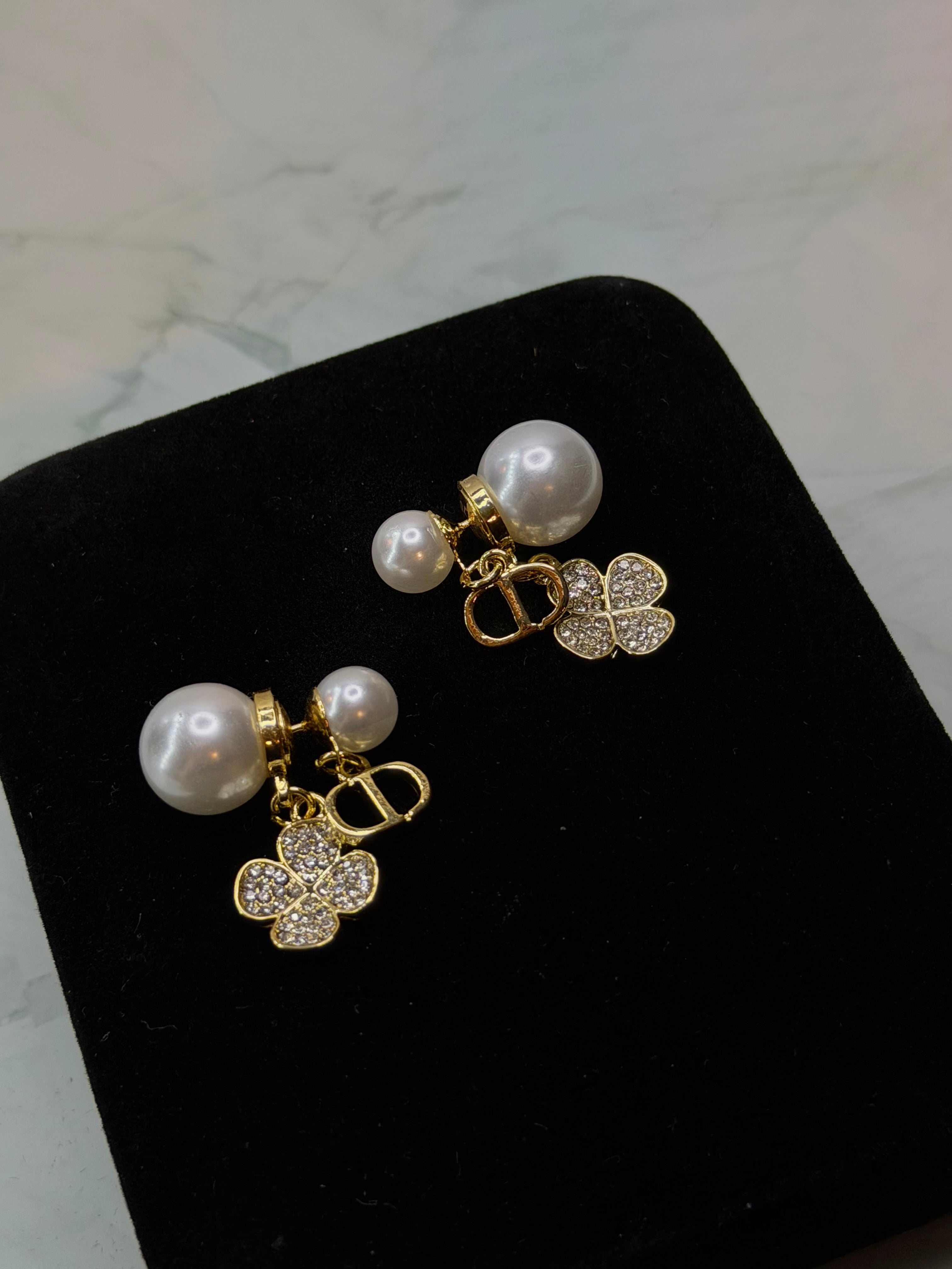 4 pearl earrings