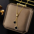 Black clover necklace