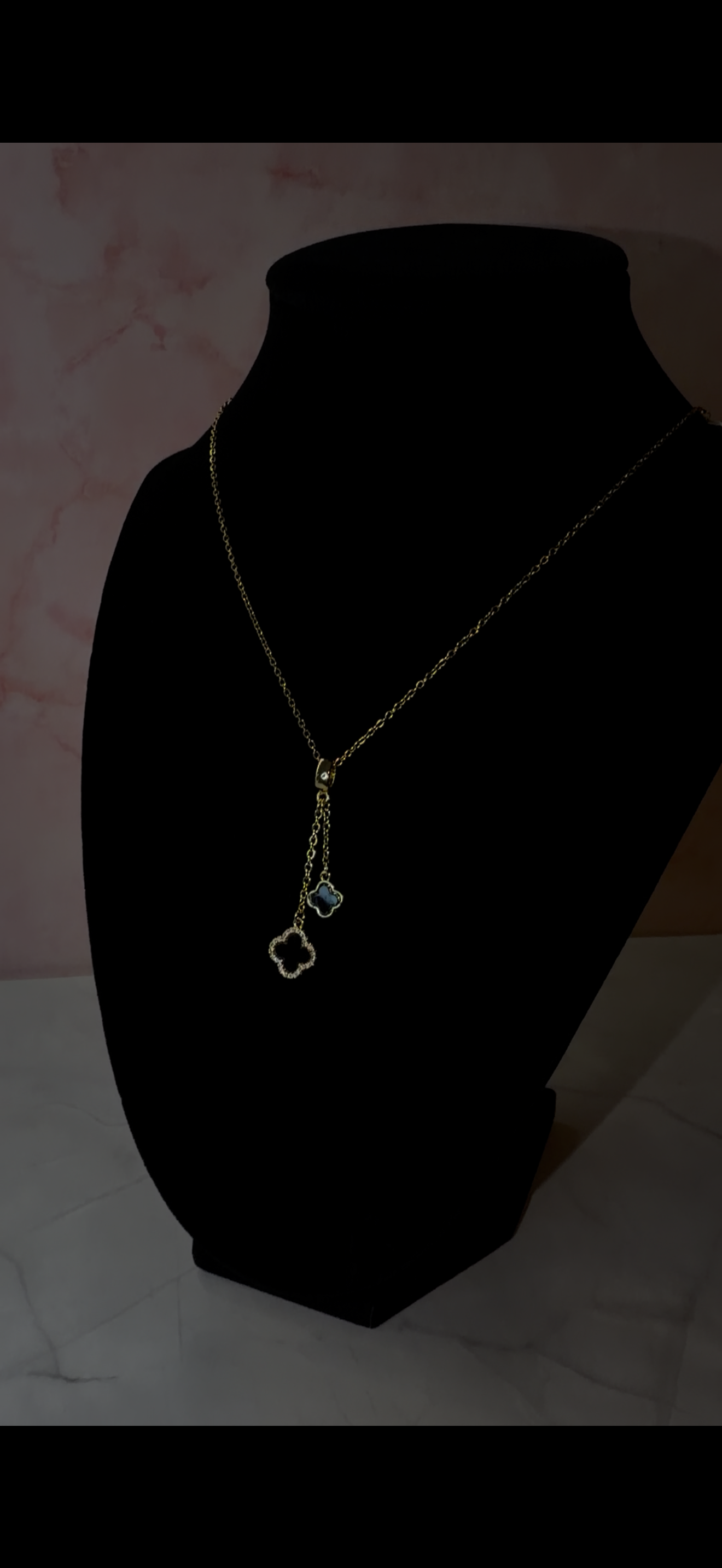 Black clover necklace