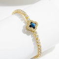 Blue clover bracelet